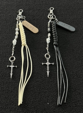 Domy原创复古编织绳cleanfit钥匙扣手作小众裤链挂件潮流穿搭配饰