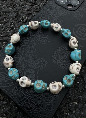 Domy Land原创骷髅手串高级感纯手工cleanfit朋克复古手链情侣款