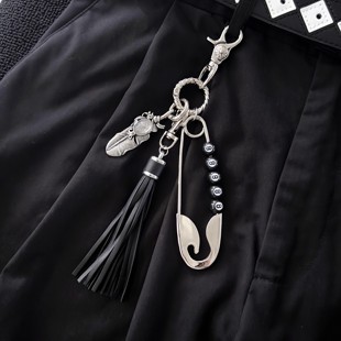 裤腰间配饰链挂件男回形针挂饰裤链cleanfit流苏挂件裤子配件牛仔