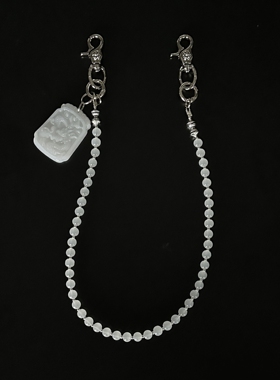 Domy Land 25新款中国风玉白石珠裤链国潮复古高级感腰链潮流饰品