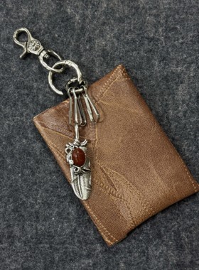 原创高级感腰间配饰美式复古裤子挂件cleanfit磁吸黑色小包钥匙扣