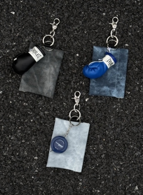 DomyLand原创蓝染miu系挂饰挂件潮流穿搭配件做旧零钱卡包钥匙扣