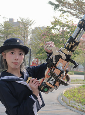 NBK 加特林 可发射子弹 变形玩具机器人金刚硬汉碾压者软弹狙击枪