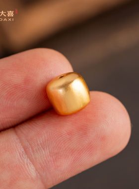 古法24k工艺黄金色老型桶珠