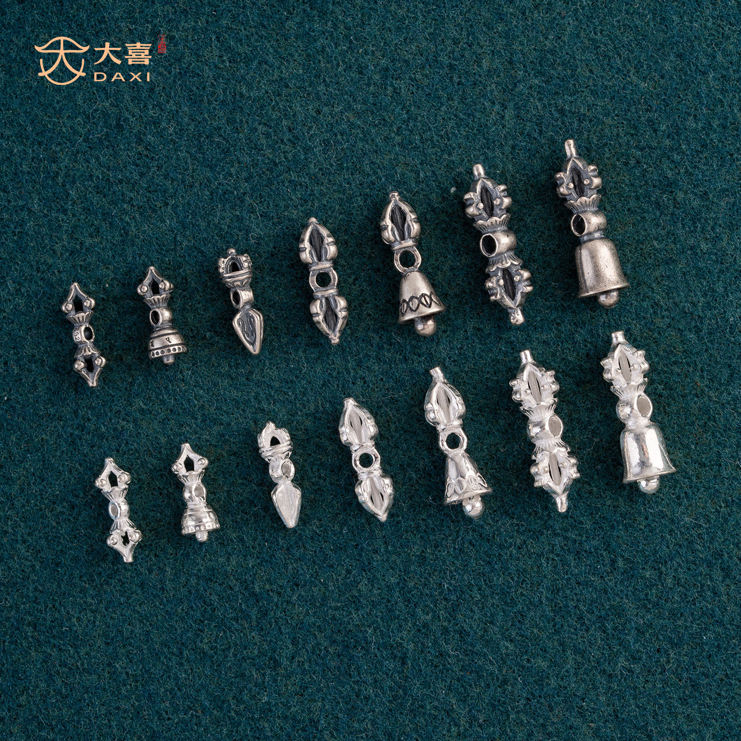 纯银金刚杵手串diy饰品