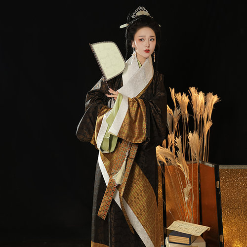 特价出 挽纱坊原创汉服男女款马王堆曲裾袍复原春秋款【语恬】