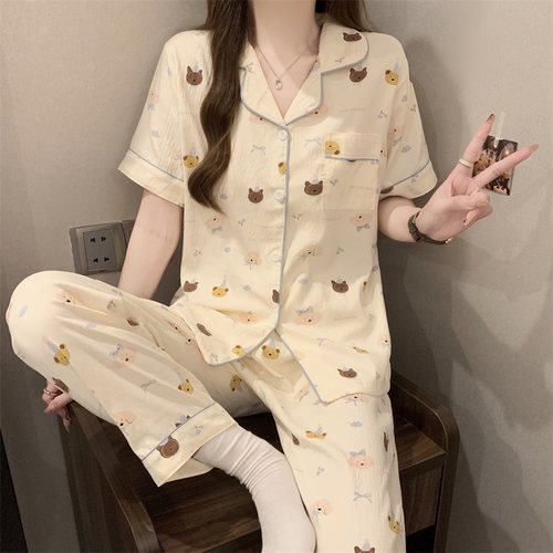 薄款甜美可爱短袖卡通睡衣