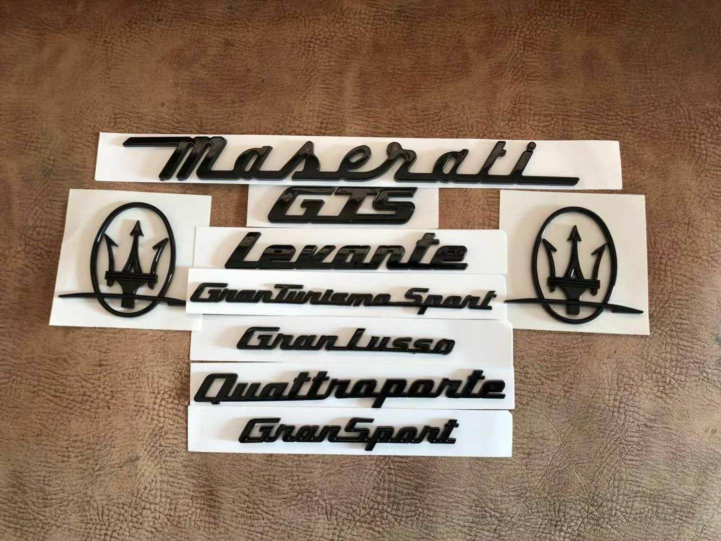玛莎拉蒂车标总裁q4 ghibli gts  levante莱万特英文标后尾标字标