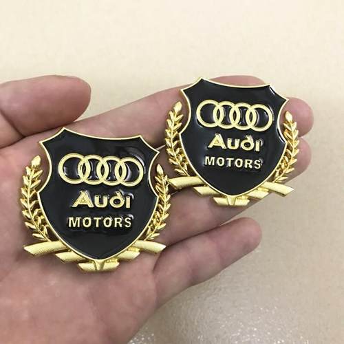 适用奥迪改装侧标薄金属侧标A4 A6L Q5 Q3 Q7装饰车贴VIP车窗贴