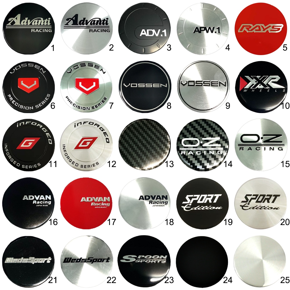 45mm金属轮毂盖中心铝标防尘盖贴标铝标平面带背胶多色多款式