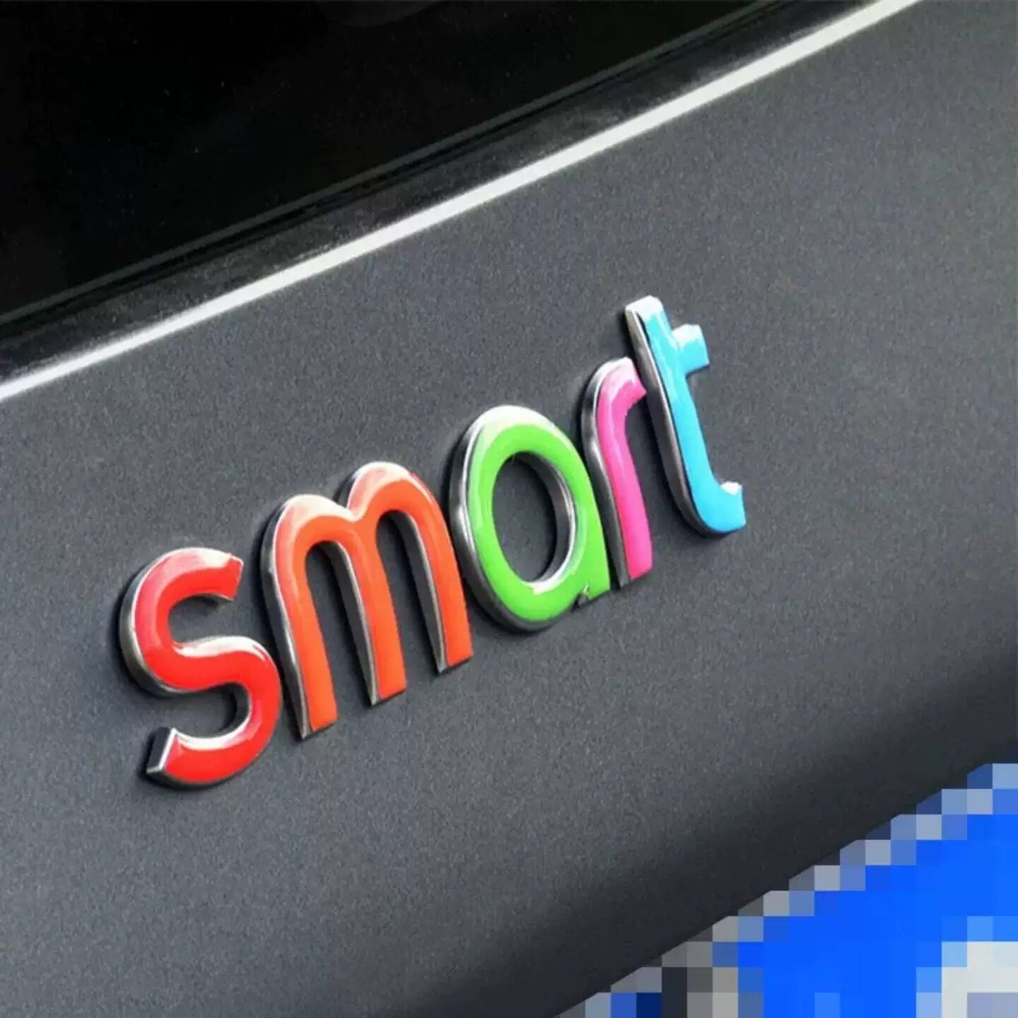 尾标字母彩色滴胶贴适用奔驰Smart 453 451改装斯玛特3D车标装饰