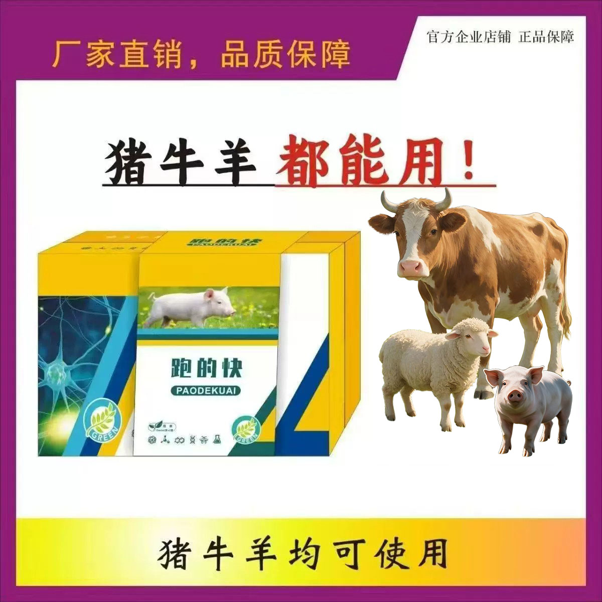 《跑的快》跑得快猪牛羊腿脚问题腿软无力站立不起卧地现货直发