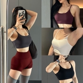 基础款 裸感细肩带吊带运动健身背心女瑜伽上衣普拉提训练服