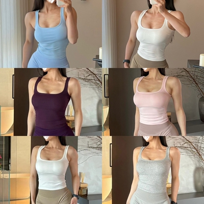 亲肤柔软运动健身收腰显身材纯欲风基础款打底吊带背心穿搭上衣