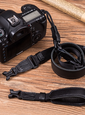 相机快拆背带适用单反佳能尼康索尼富士微单斜跨减压复古调节肩带