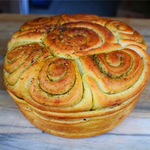 西北特色风味小吃甘肃烤花馍玫瑰花卷即食糕点早餐零食苦豆烤馍馍