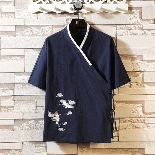 茶服中式斜襟道袍道服中国风汉服