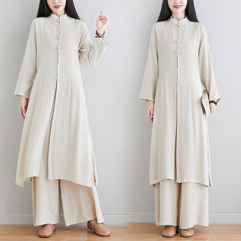 禅舞服中国风居士套装秋冬汉服
