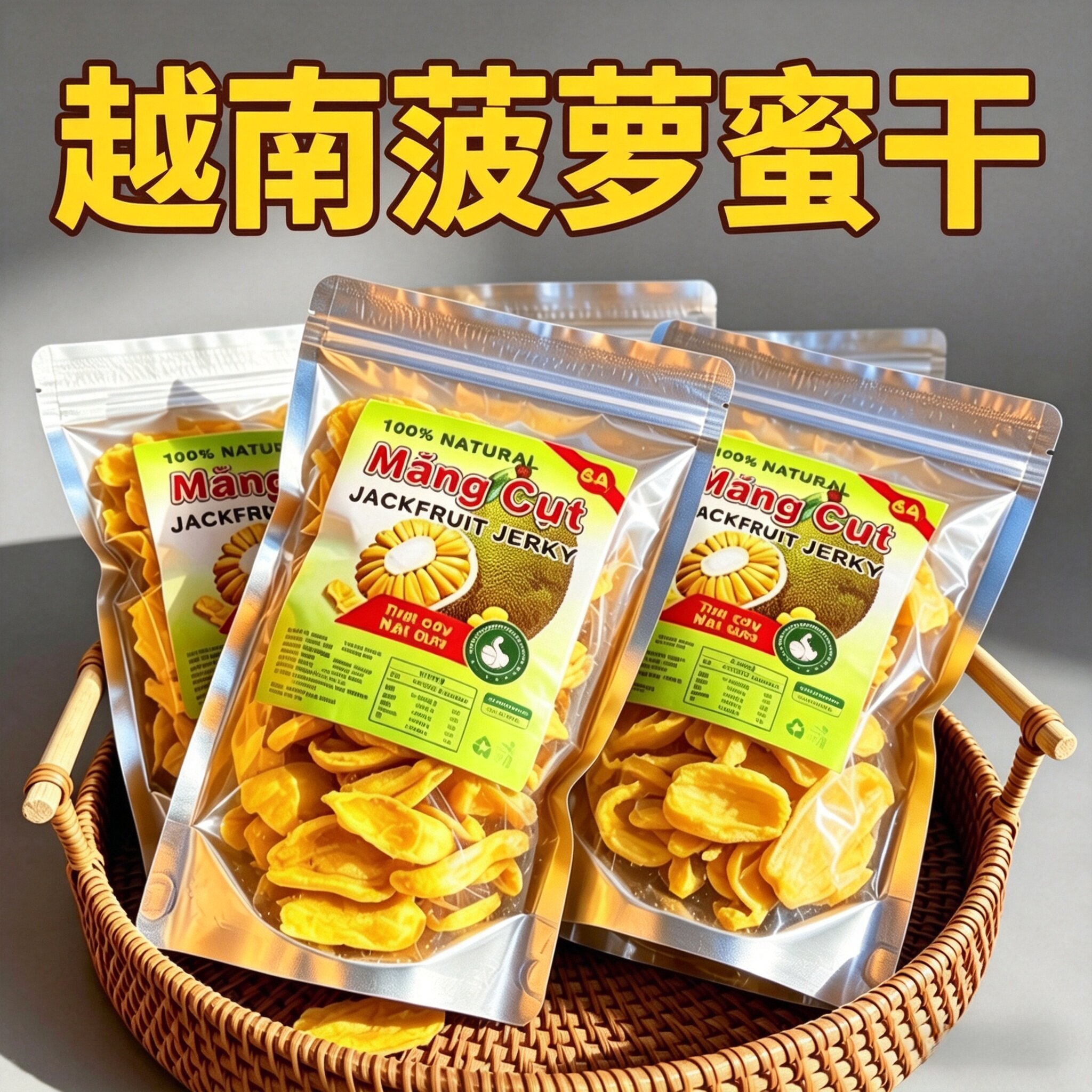 越南糖果无加糖无添加非油炸菠萝蜜干水果干脱水果蔬脆片孕妇零食