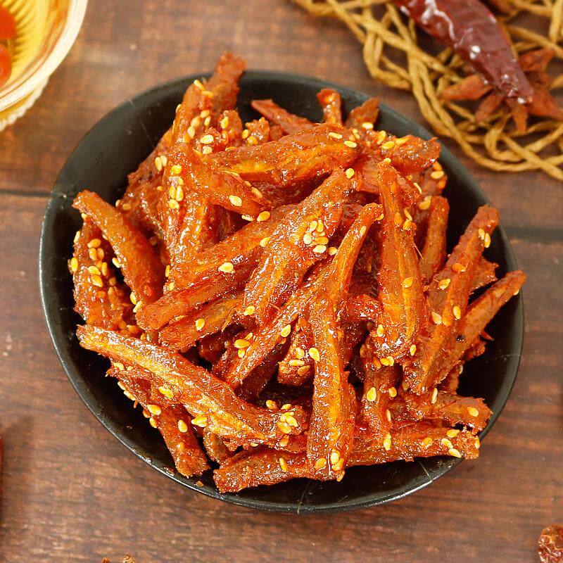 新货整箱供应北海银鱼仔麻辣鱼干海鲜熟食零食小吃白凡鱼干香辣小