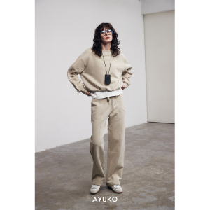 Ayuko｜高口碑绒面卫衣毛圈面料｜时装感廓形立体分割线卫衣&卫裤