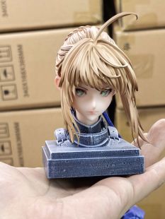 清水模玩2 吾王厚涂头 artbox saber 雕像 限量