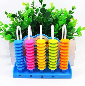 小学生计数器5行加减法计算架大号珠子幼儿算术教具益智早教算珠