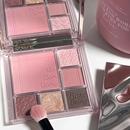 早八人淡颜奶玫瑰盘czel绔姿六色眼影综合盘渐变腮红眼线高光R0