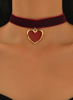 时尚秋冬红色新年圣诞项链Choker