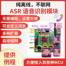 AI离线语音识别模块无线声控外语方言便携外壳03t传感器SNR超3320