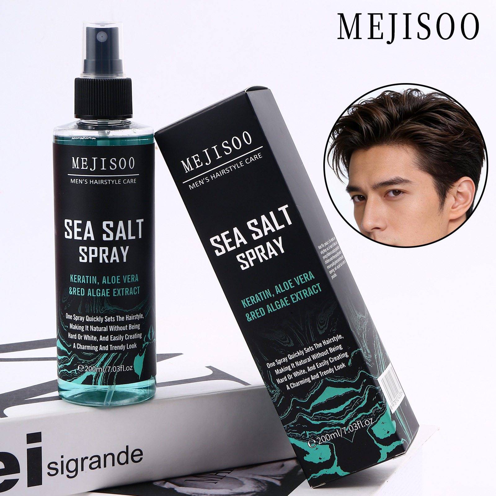 跨境外贸Sea Salt Spray男士海盐喷雾定型毛躁干枯头发护理喷雾