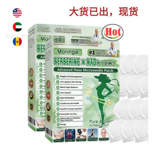 跨境身体Healrize Moringa 10-in 1 Nano Microdarts Patch护理贴