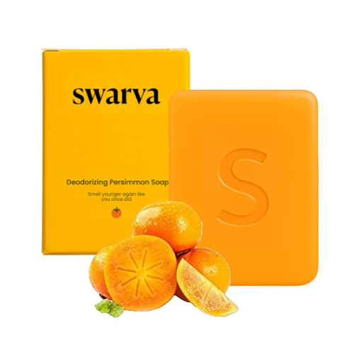 现货Swarva Persimmon Soap，香皂温和清洁 柿子除臭皂，体味去除