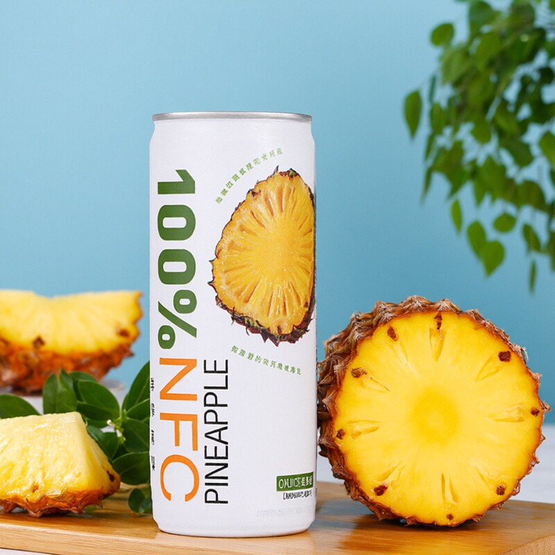 轻果姿nfc凤梨汁250ml/罐 果蔬汁100%鲜榨果汁饮料越南进口无添加