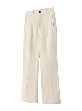 Celia Lab灯芯绒宽松休闲直筒微喇叭裤vibe风vujade高街风情侣款