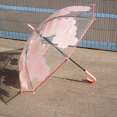 VM香草山 x bibi动物园 联名款原创樱花透明雨伞长柄伞可爱轻便