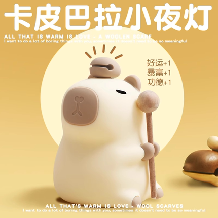 卡皮巴拉小夜灯男生生日礼物女生实用玩偶小朋友桌面摆件毕业可爱