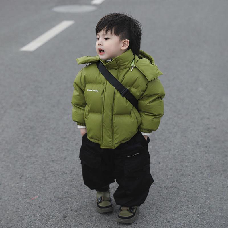男童棉衣外套带帽加厚中小童儿童冬装棉袄2026新款洋气棉服面包服