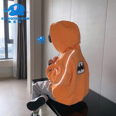 男童秋冬连帽卫衣2025新款春秋款中大童套头卫衣秋季男孩上衣带帽