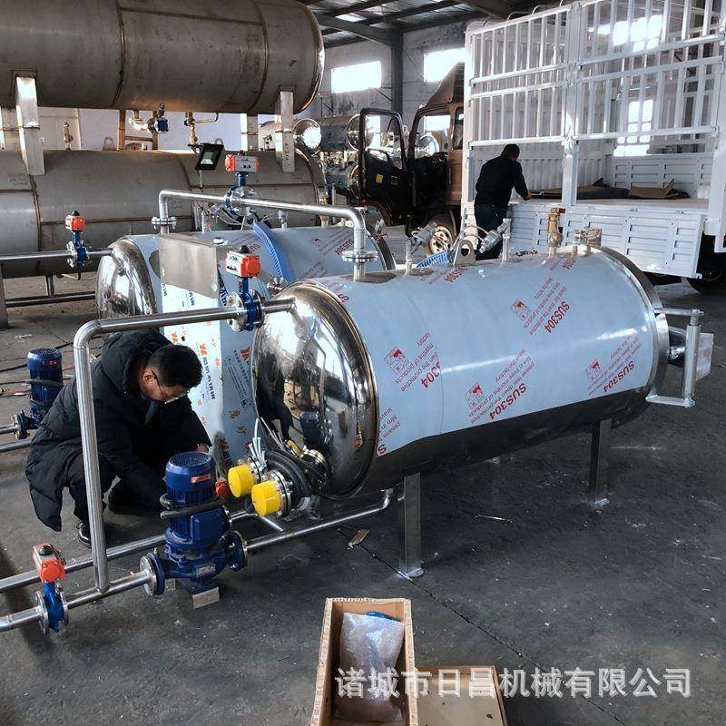 双锅并联杀菌锅甜粽梅菜扣肉水浴式杀菌锅真空包装鸡爪杀菌锅