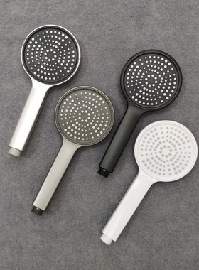 圆形花洒喷头 洗澡淋浴头顶喷 生间浴室淋蓬头黑色枪灰色银色酒店