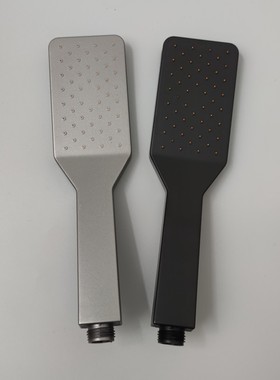 方形花洒喷头 洗澡淋浴头顶喷浴室淋蓬头黑色枪灰色出水孔带顶针