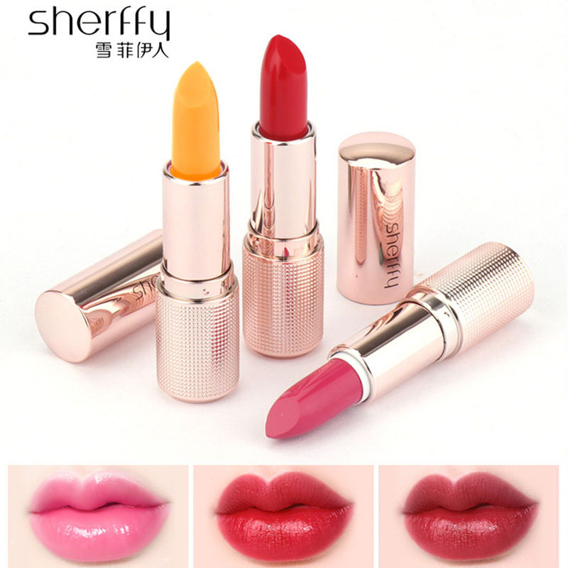 雪菲伊人胡萝卜素变色口红滋润保湿不易掉色沾杯唇膏女士化妆品