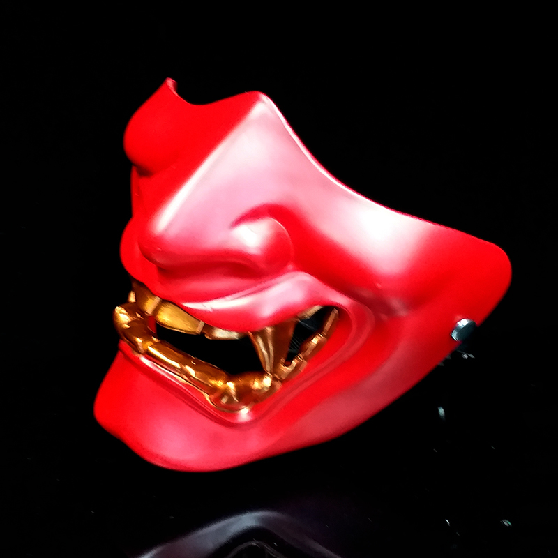 日式般若面具半脸鬼脸恐怖cos