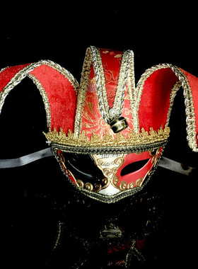 威尼斯面具古风复古假面舞会面具中国风派对情趣面具半脸cos道具