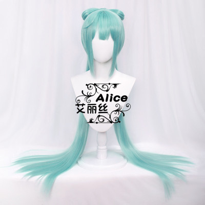 高档艾丽丝 v家 初音 miku 韶华旗袍 未来 cos假发 分体蝴蝶结马