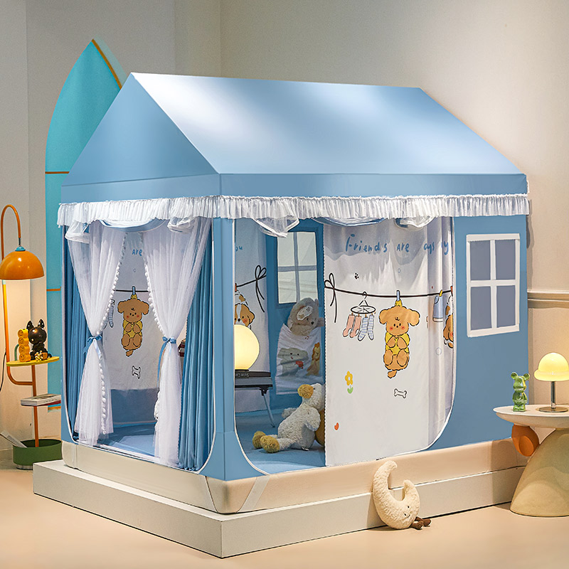 2025新款儿童卡通小房子防尘遮光蚊帐