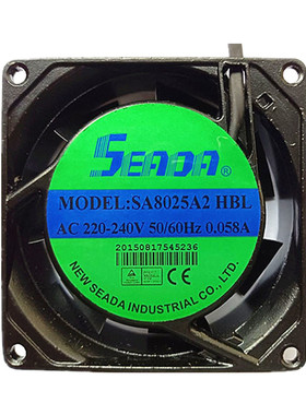 台湾SEADA立德 8025轴流散热风扇 220V 0.058A SA8025A2 HBL/HSL