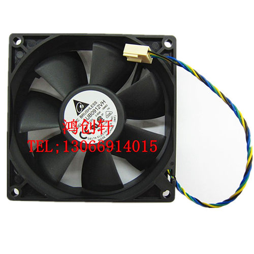 特卖Delta台达9225散热风扇9cm 直流12v 0.60a AUB0912VH 4线温控