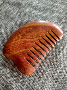 泗滨砭石按摩梳水波纹按摩推拿梳头头部刮痧头疗梳精品老料防脱发